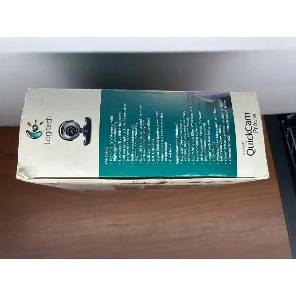 Logitech QuickCam Pro 5000 Webcam Windows 2000, XP OR VISTA
